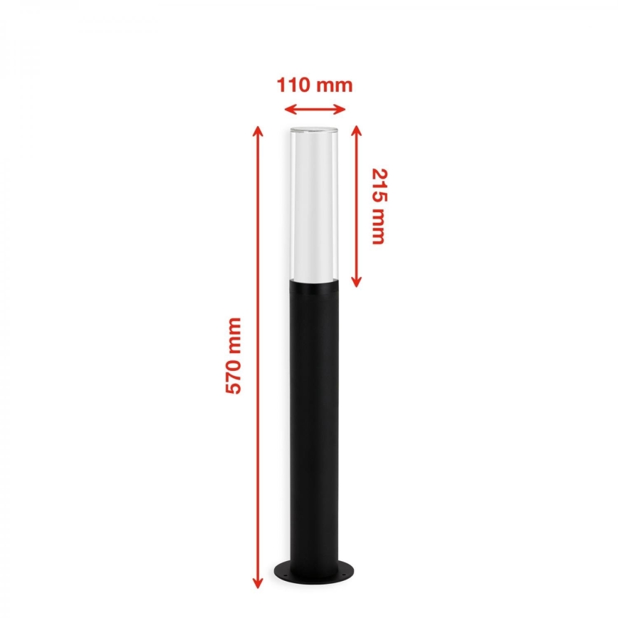 Briloner 311405TF - LED Venkovní lampa LED/8W/230V IP44 4000K 57 cm černá