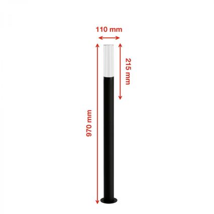 Briloner 311505TF - LED Venkovní lampa LED/8W/230V IP44 4000K 97 cm černá