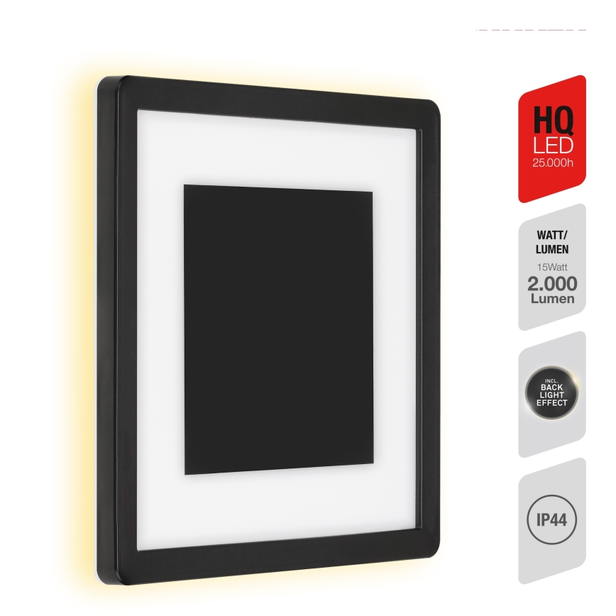 Briloner 315905TF - LED Venkovní nástěnné svítidlo LED/15W/230V IP44 4000K černá