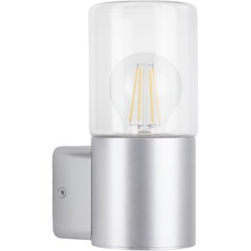 Briloner 320504TF - Venkovní nástěnné svítidlo 1xE27/12W/230V IP44 stříbrná