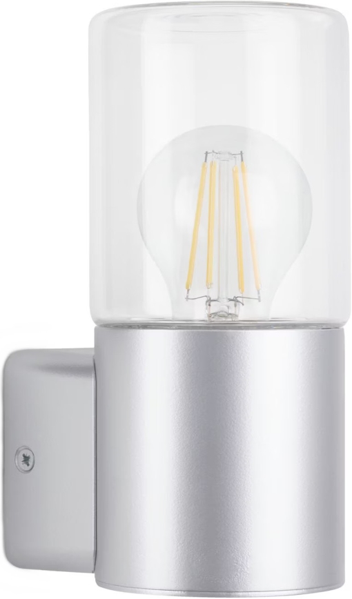 Briloner 320504TF - Venkovní nástěnné svítidlo 1xE27/12W/230V IP44 stříbrná