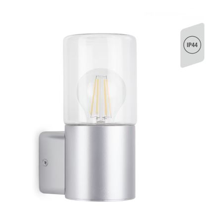 Briloner 320504TF - Venkovní nástěnné svítidlo 1xE27/12W/230V IP44 stříbrná