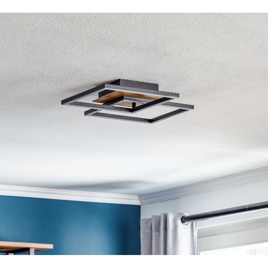 Briloner 3210-014 - LED Stmívatelné stropní svítidlo FRAME 2xLED/11W/230V hnědá