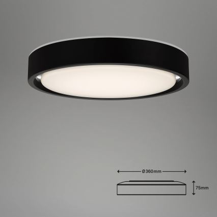 Briloner 3227-015 - LED RGB Stmívatelné stropní svítidlo se senzorem TALENA LED/24W/230V černá + dálkové ovládání