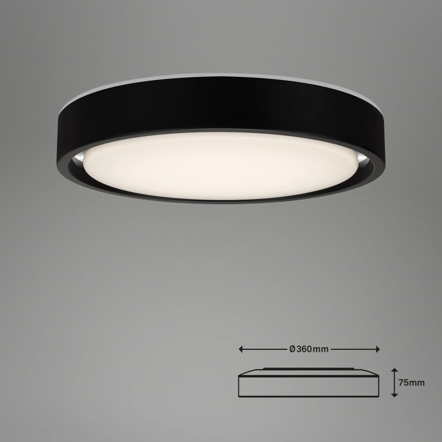 Briloner 3227-015 - LED RGB Stmívatelné stropní svítidlo se senzorem TALENA LED/24W/230V černá + dálkové ovládání