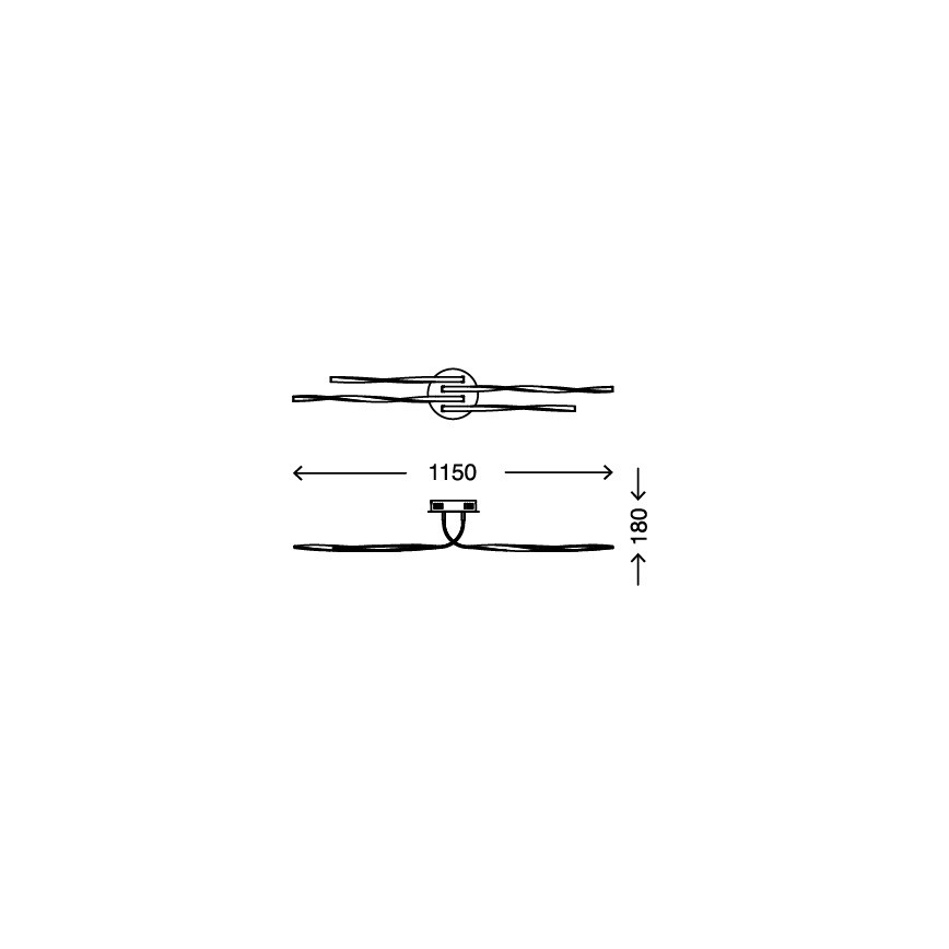 Briloner 3340-042 - LED Stmívatelné stropní svítidlo TWIN 4xLED/7,5W/230V
