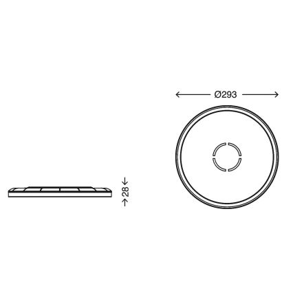 Briloner 3391-014 - LED Stropní svítidlo FREE LED/18W/230V pr. 29 cm