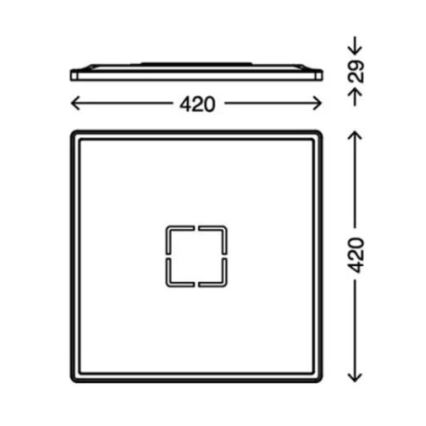 Briloner 3393-015 - LED Stropní svítidlo FREE LED/22W/230V 42x42 cm