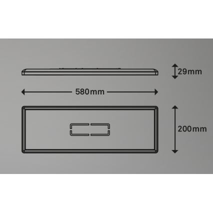 Briloner 3394-014 - LED Stropní svítidlo FREE LED/22W/230V 58x20 cm