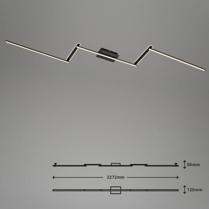 Briloner 3501-015 - LED Přisazený lustr STAFF 5xLED/4,8W/230V černá