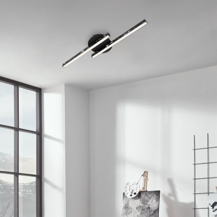 Briloner 3517-025 - LED Přisazený lustr REY 2xLED/6W/230V černá