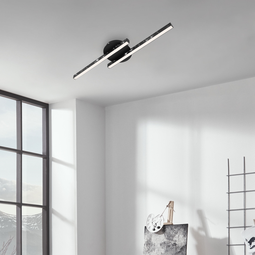 Briloner 3517-025 - LED Přisazený lustr REY 2xLED/6W/230V černá