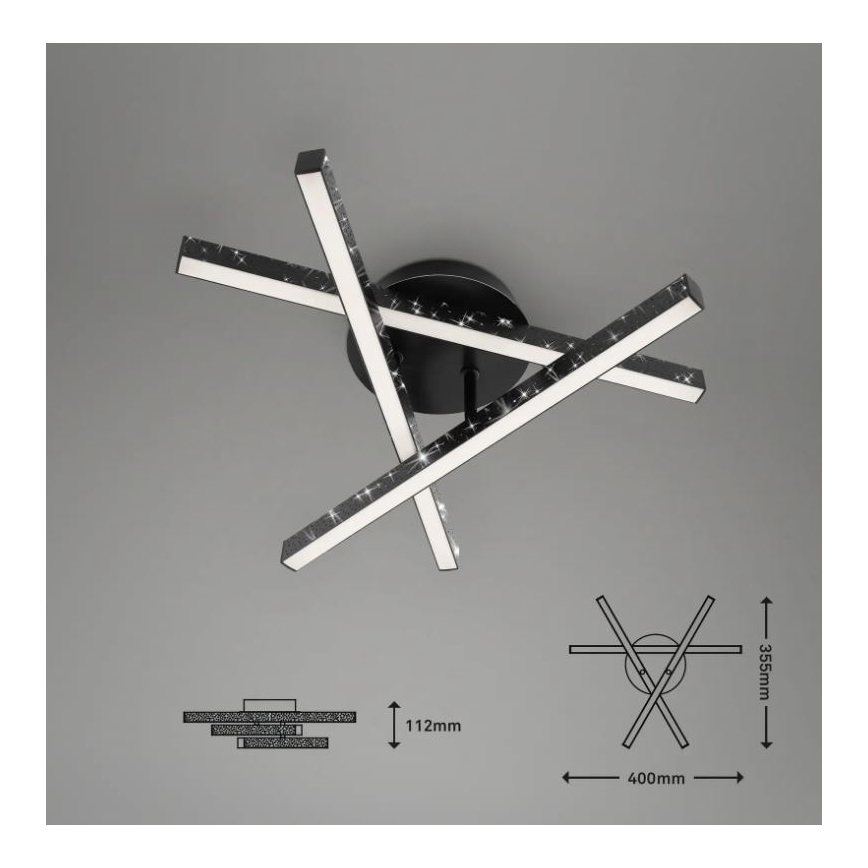Briloner 3518-035 - LED Přisazený lustr REY 3xLED/5W/230V