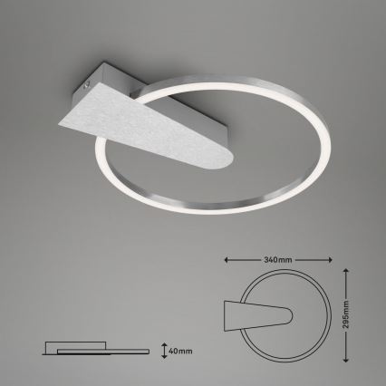 Briloner 3542-018 - LED Stmívatelné stropní svítidlo NICO LED/12W/230V matný chrom