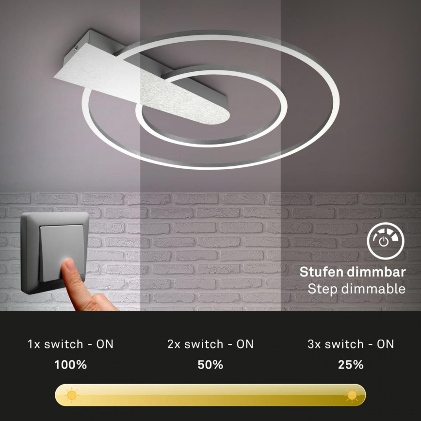 Briloner 3543-018 - LED Stmívatelné stropní svítidlo NICO LED/25W/230V matný chrom