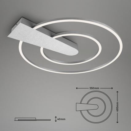 Briloner 3543-018 - LED Stmívatelné stropní svítidlo NICO LED/25W/230V matný chrom