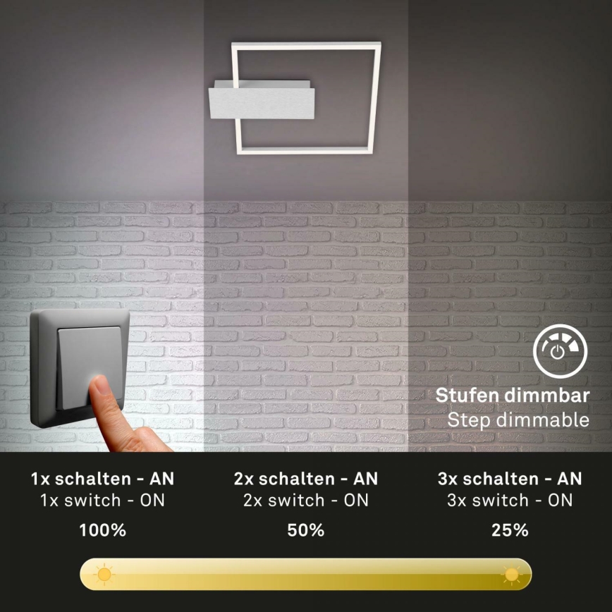 Briloner 3544-018 - LED Stmívatelné stropní svítidlo NICO LED/12W/230V matný chrom