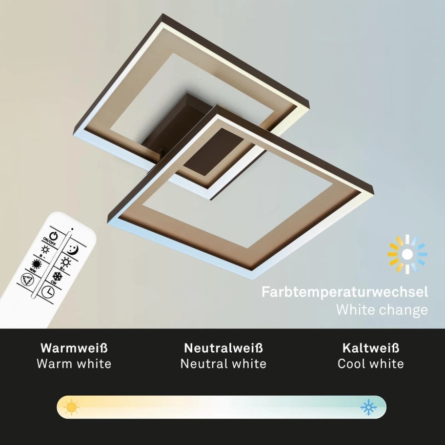 Briloner 3567-017 - LED Stmívatelné stropní svítidlo LED/25W/230V 3000-6500K 56,8x48cm + dálkové ovládání