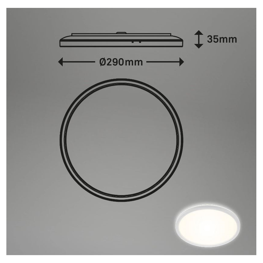 Briloner 3642-416 - LED Koupelnové stropní svítidlo SLIM LED/19W/230V IP44 bílá