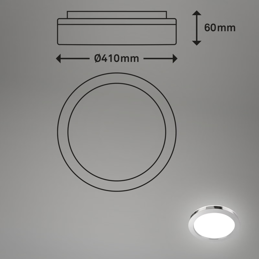Briloner 3673-018 - LED Koupelnové stropní svítidlo SPLASH LED/28W/230V pr. 41 cm