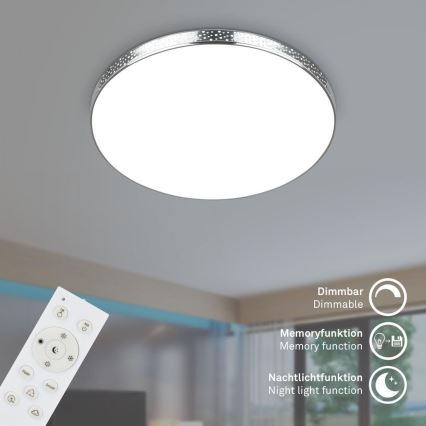 Briloner 3679-018 - LED RGB Stmívatelné koupelnové stropní svítidlo MAGA LED/18,5W/230V 3000-6500K pr. 35,5 cm + dálkové ovládání