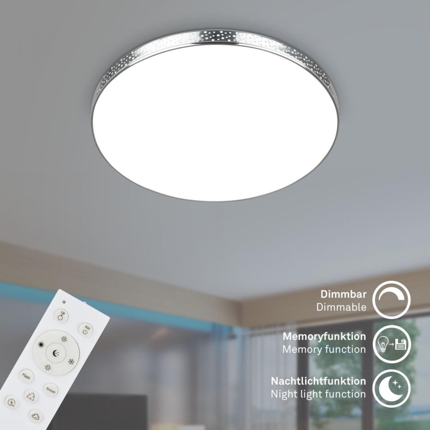 Briloner 3679-018 - LED RGB Stmívatelné koupelnové stropní svítidlo MAGA LED/18,5W/230V 3000-6500K pr. 35,5 cm + dálkové ovládání