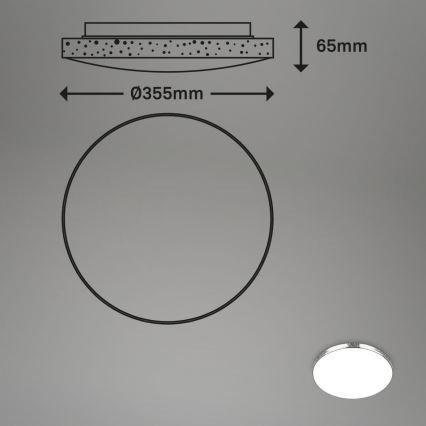 Briloner 3679-018 - LED RGB Stmívatelné koupelnové stropní svítidlo MAGA LED/18,5W/230V 3000-6500K pr. 35,5 cm + dálkové ovládání