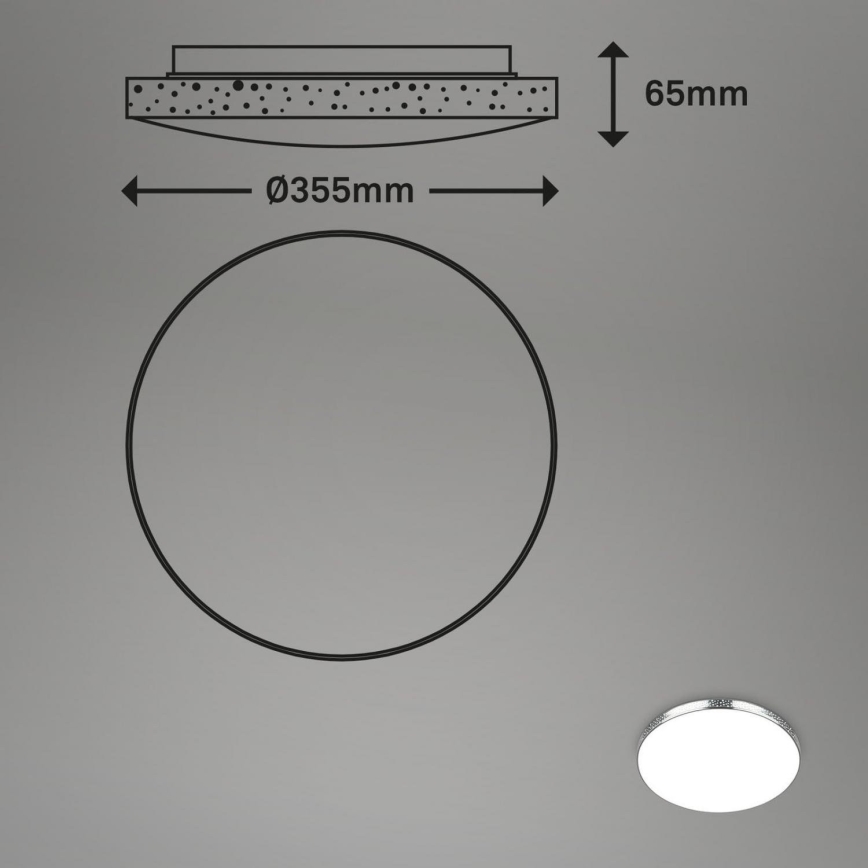 Briloner 3679-018 - LED RGB Stmívatelné koupelnové stropní svítidlo MAGA LED/18,5W/230V 3000-6500K pr. 35,5 cm + dálkové ovládání