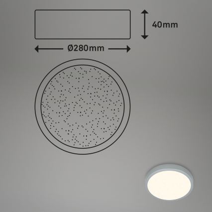 Briloner 3701-014 - LED Stmívatelné stropní svítidlo RUNA LED/18W/230V 2700-6500K stříbrná + dálkové ovládání