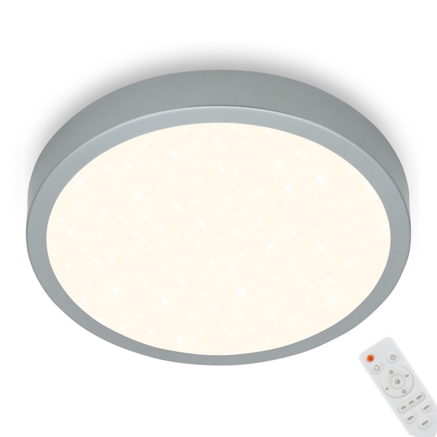 Briloner 3704-014-LED Stmívatelné stropní svítidlo RUNA LED/22W/230V 2700-6500K stříbrná + dálkové ovládání