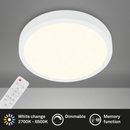 Briloner 3704-016 - LED Stmívatelné stropní svítidlo RUNA LED/22W/230V 2700-6500K bílá + dálkové ovládání