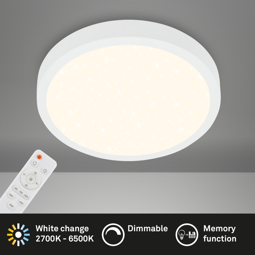 Briloner 3704-016 - LED Stmívatelné stropní svítidlo RUNA LED/22W/230V 2700-6500K bílá + dálkové ovládání