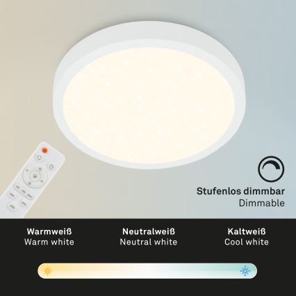 Briloner 3704-016 - LED Stmívatelné stropní svítidlo RUNA LED/22W/230V 2700-6500K bílá + dálkové ovládání