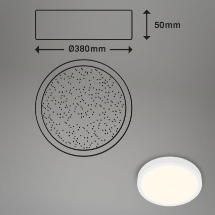 Briloner 3704-016 - LED Stmívatelné stropní svítidlo RUNA LED/22W/230V 2700-6500K bílá + dálkové ovládání