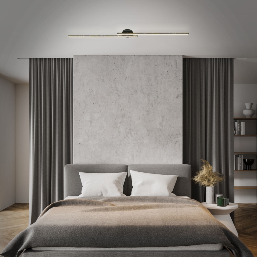 Briloner 3717-025 - LED Přisazený lustr REY 2xLED/12W/230V černá