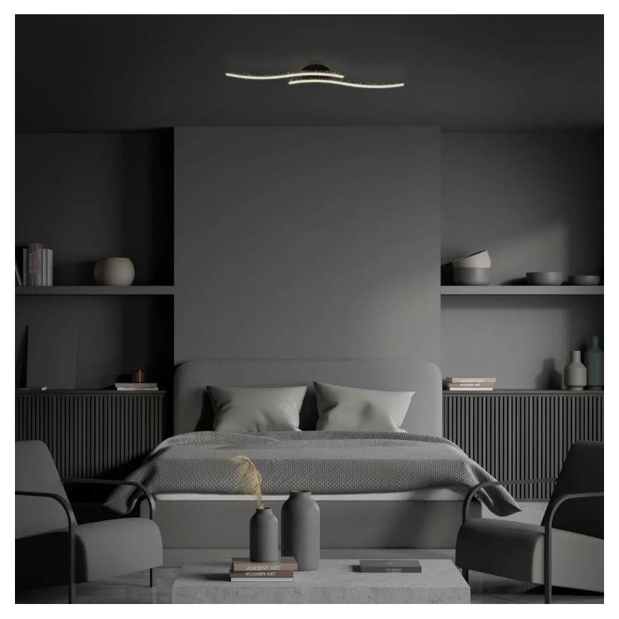 Briloner 3718-025 - LED Přisazený lustr REY 2xLED/6W/230V černá