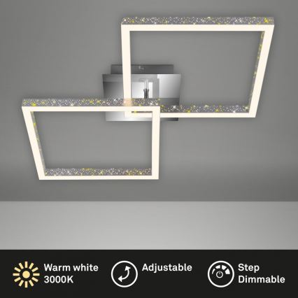 Briloner 3751-019 - LED Stmívatelné stropní svítidlo FRAME LED/20W/230V lesklý chrom