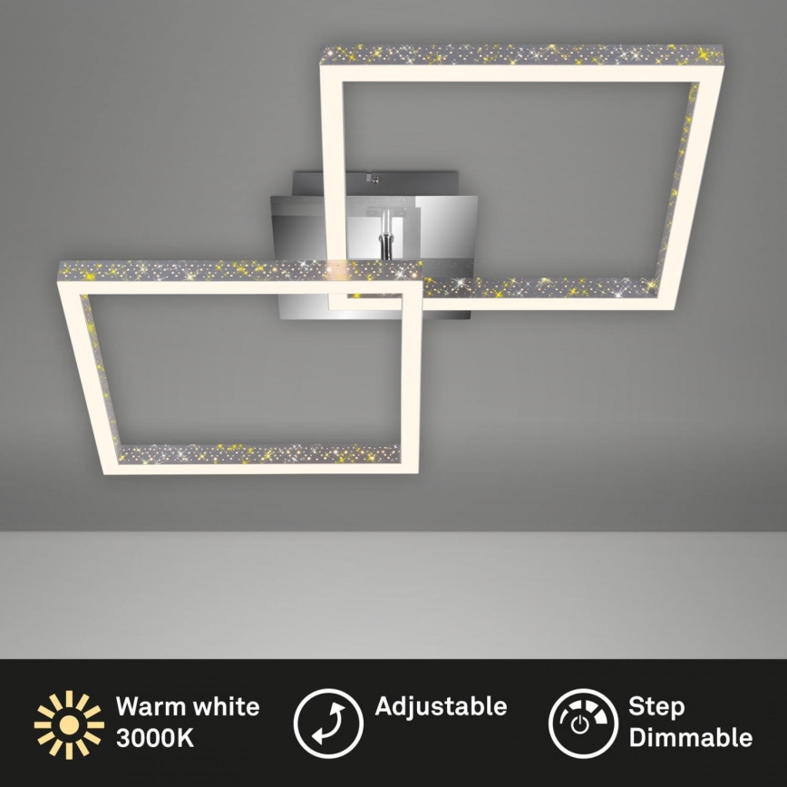 Briloner 3751-019 - LED Stmívatelné stropní svítidlo FRAME LED/20W/230V lesklý chrom