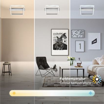 Briloner 3760-019 - LED Stmívatelné stropní svítidlo FRAME LED/23W/230V 2700-6500K 42x36 cm + dálkové ovládání