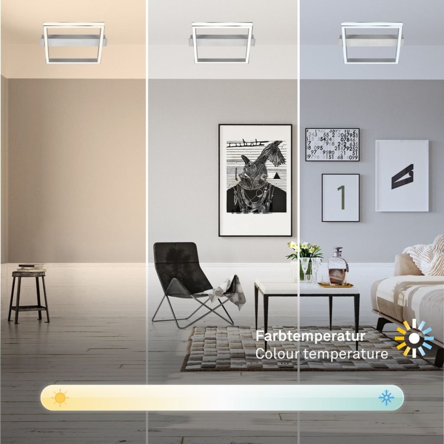 Briloner 3760-019 - LED Stmívatelné stropní svítidlo FRAME LED/23W/230V 2700-6500K 42x36 cm + dálkové ovládání