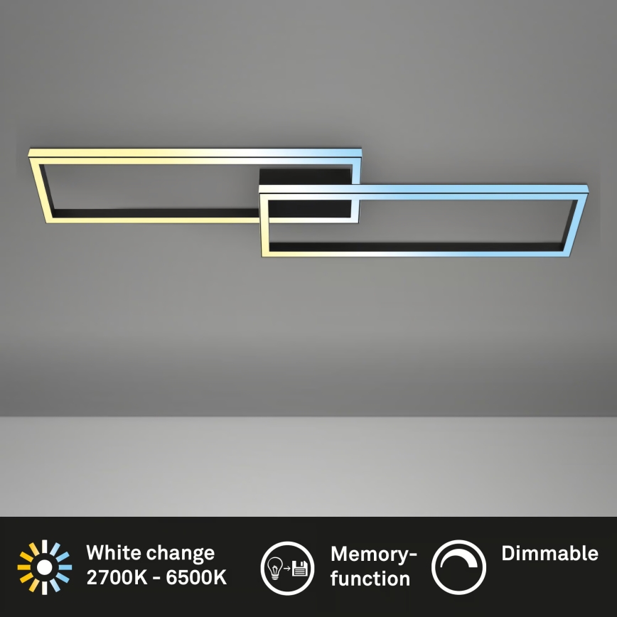 Briloner 3761015 - LED Stmívatelné stropní svítidlo LED/45W/230V 2700-6500K černá + dálkové ovládání