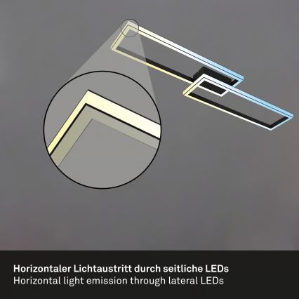 Briloner 3761015 - LED Stmívatelné stropní svítidlo LED/45W/230V 2700-6500K černá + dálkové ovládání