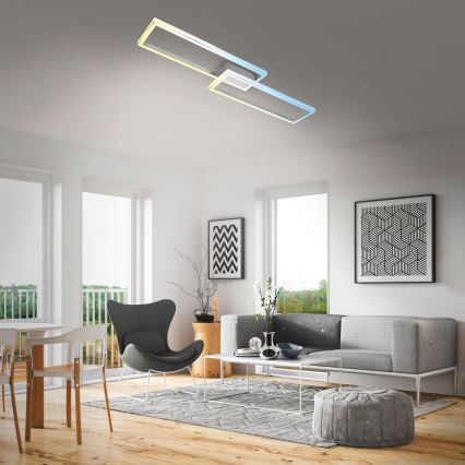 Briloner 3761019 - LED Stmívatelné stropní svítidlo LED/45W/230V 2700-6500K matný chrom + dálkové ovládání