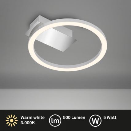 Briloner 3778-014 - LED Stropní svítidlo FRAME LED/5W/230V pr. 20 cm matný chrom