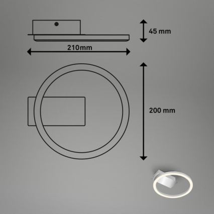 Briloner 3778-014 - LED Stropní svítidlo FRAME LED/5W/230V pr. 20 cm matný chrom