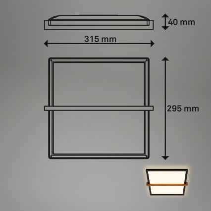 Briloner 3845015 - LED Stropní svítidlo LED/18W/230V 29,5x31,5 cm