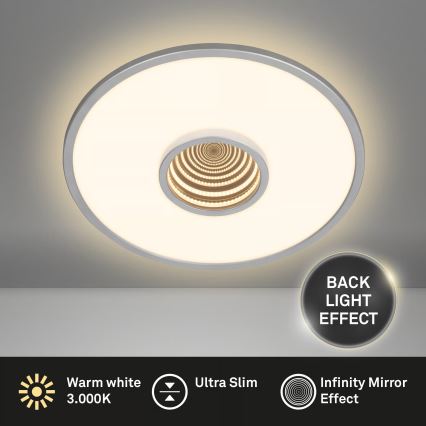 Briloner 3847014 - LED Stropní svítidlo TORO LED/18W/230V pr. 42 cm matný chrom