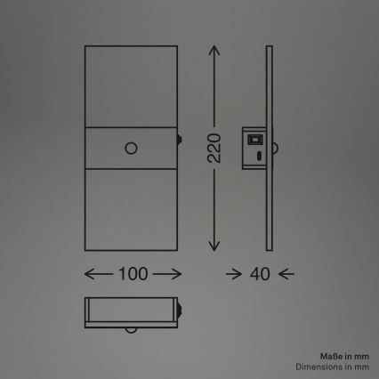 Briloner 3888012 - LED Nabíjecí nástěnné svítidlo se senzorem pohybu a soumraku AURA LED/2,5W/5V 1800 mAh matný chrom