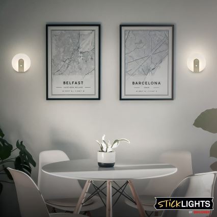 Briloner 3889012 - LED Nabíjecí nástěnné svítidlo se senzorem pohybu a soumraku TARO LED/2,5W/5V 1800 mAh matný chrom