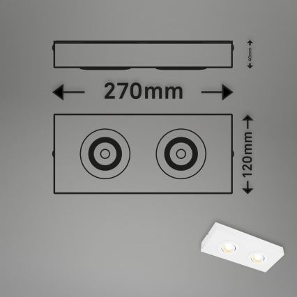 Briloner 3996026 - LED Bodové svítidlo CTS 2xLED/4W/230V 2700/4000K bílá